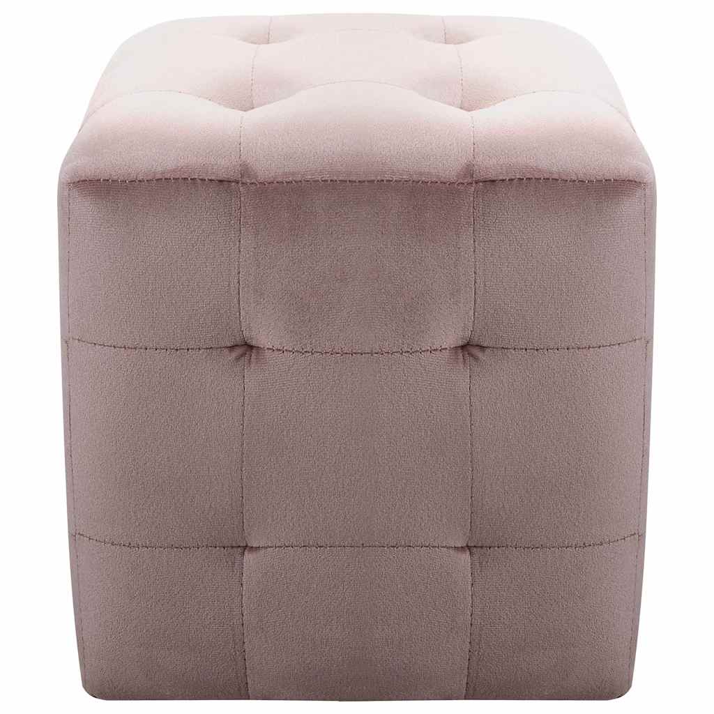 Vidaxl poef 2 st 30x30x30 cm fluweel roze