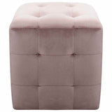 Vidaxl poef 2 st 30x30x30 cm fluweel roze