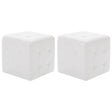 Vidaxl poef 2 st 30x30x30 cm kunstleer wit