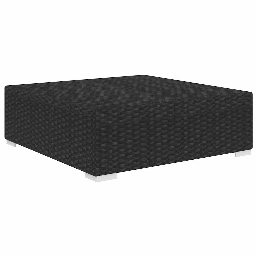 Vidaxl voetensteun 1 st met kussen poly rattan zwart