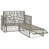 Vidaxl 2-delige loungeset met kussens poly rattan grijs