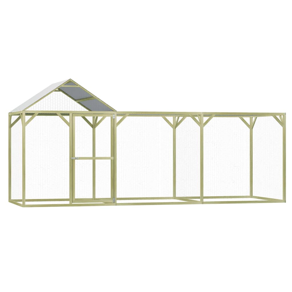 Vidaxl Chicken Coop 4.5x1.5x2 m Pinna impregnata