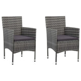 Vidaxl tuinstoelen 2 st poly rattan grijs