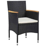 Vidaxl tuinstoelen 2 st poly rattan zwart