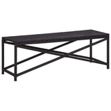 Vidaxl tuinbank 120 cm poly rattan zwart