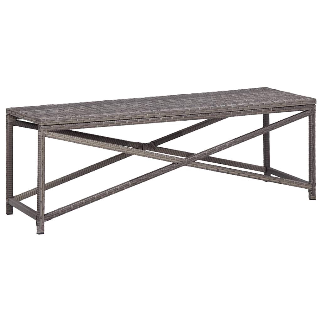 Vidaxl tuinbank 120 cm poly rattan grijs