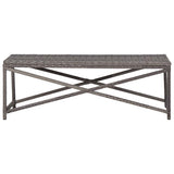 Vidaxl tuinbank 120 cm poly rattan grijs