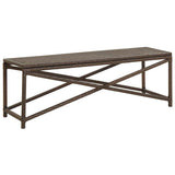 Vidaxl tuinbank 120 cm poly rattan bruin