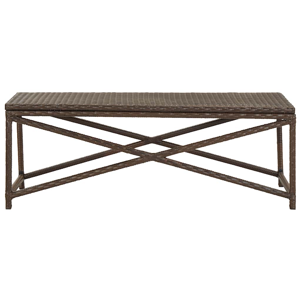 Vidaxl tuinbank 120 cm poly rattan bruin