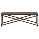 Vidaxl tuinbank 120 cm poly rattan bruin