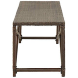 Vidaxl tuinbank 120 cm poly rattan bruin