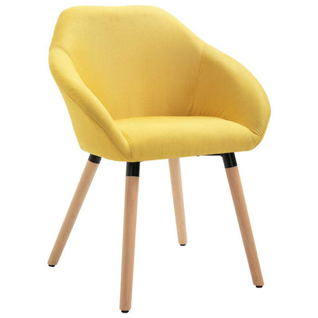 Vidaxl eetkamerstoelen 4 st stof geel