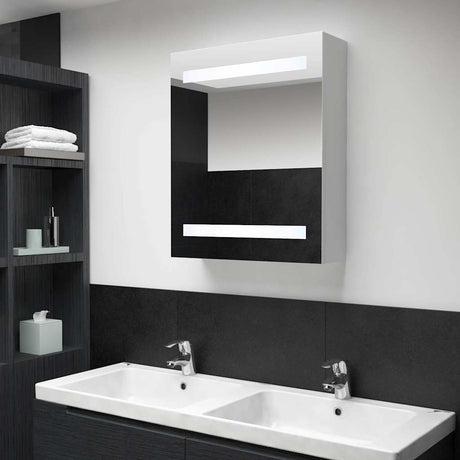 Vidaxl badkamerkast met spiegel en led 50x13,5x60 cm