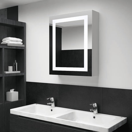 Vidaxl badkamerkast met spiegel en led 50x13x70 cm