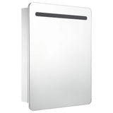 Vidaxl badkamerkast met spiegel en led 60x11x80 cm