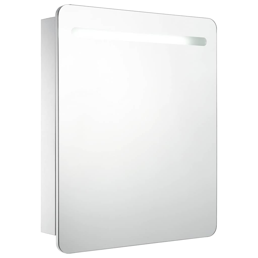 Vidaxl badkamerkastje met spiegel led 68x9x80 cm