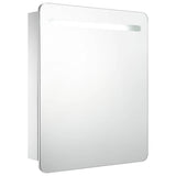 Vidaxl badkamerkastje met spiegel led 68x9x80 cm