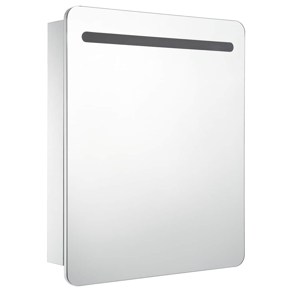 Vidaxl badkamerkastje met spiegel led 68x9x80 cm