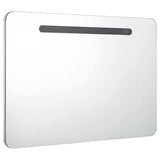 Vidaxl badkamerkast met spiegel led 80x9,5x55 cm