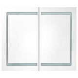 Vidaxl badkamerkast met spiegel en led 80x12,2x68 cm