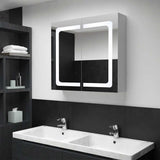 Vidaxl badkamerkast met spiegel en led 80x12,2x68 cm