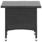 Vidaxl theetafel 50x50x47 cm poly rattan zwart