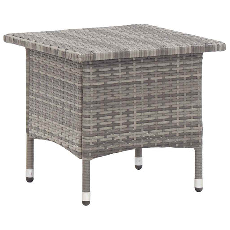 Vidaxl theetafel 50x50x47 cm poly rattan grijs