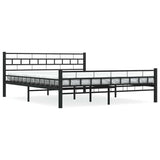 Vidaxl bedframe staal zwart 160x200 cm
