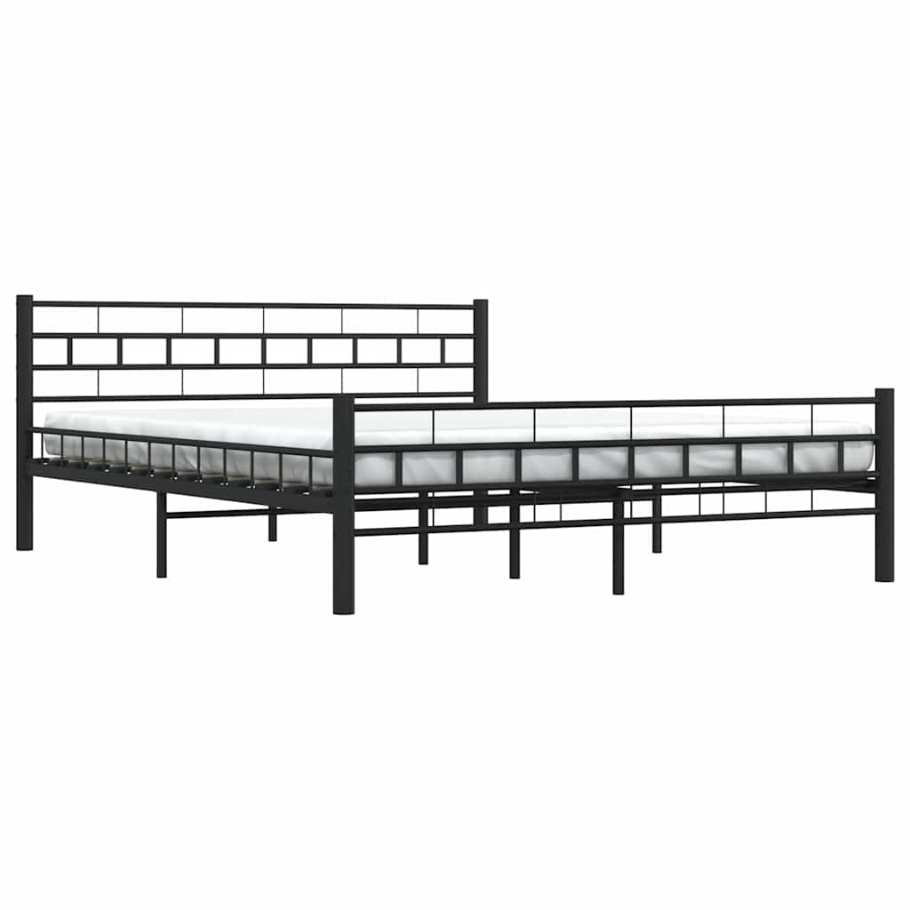 Vidaxl bedframe staal zwart 160x200 cm