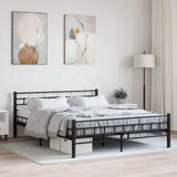 Vidaxl bedframe staal zwart 160x200 cm