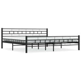 Vidaxl bedframe staal zwart 200x200 cm