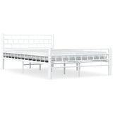 Vidaxl bedframe metaal wit 140x200 cm