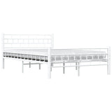 Vidaxl bedframe metaal wit 140x200 cm