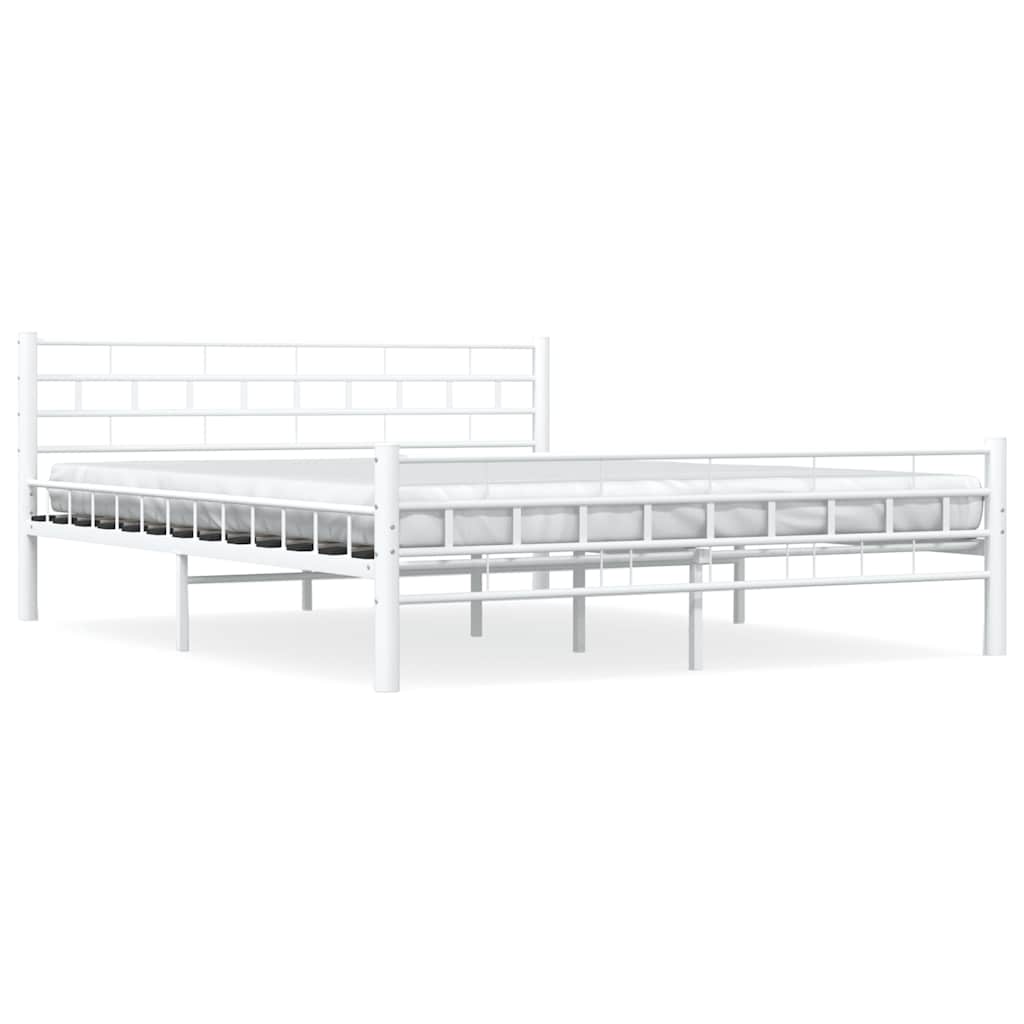 Vidaxl bedframe metaal wit 160x200 cm