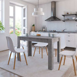 Vidaxl eettafel 120x60x76 cm bewerkt hout betongrijs
