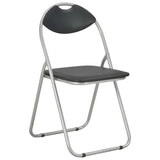 Vidaxl eetkamerstoelen inklapbaar 4 st kunstleer zwart