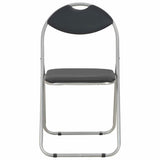 Vidaxl eetkamerstoelen inklapbaar 6 st kunstleer zwart
