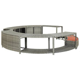 Vidaxl hottub-ombouw poly rattan gris