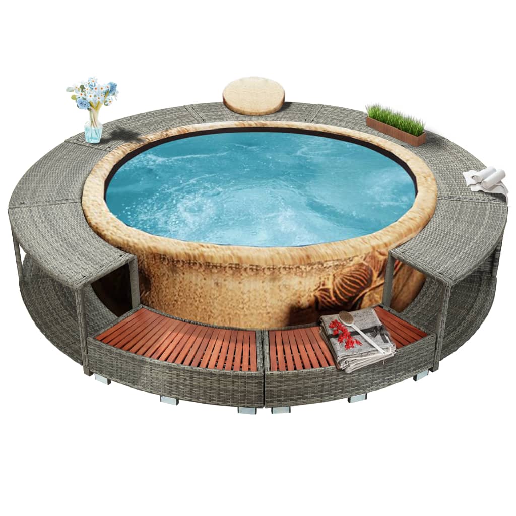 Vidaxl hottub-omamuw pottan graue gro