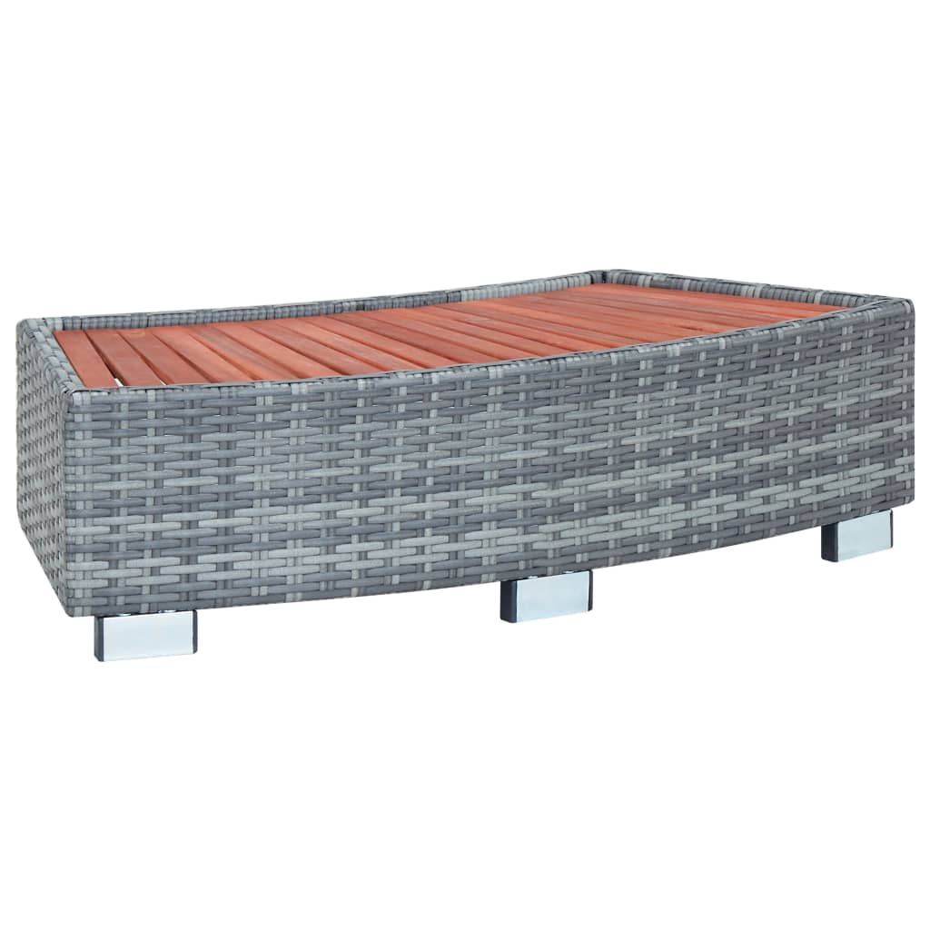 Vidaxl Splash 92x45x25 cm Poly Rattan Gris