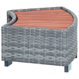 Vidaxl Splash 92x45x25 cm poli rattan siva