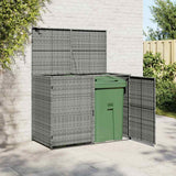 Vidaxl containeropbevaring Dobbelt 148x77x111 cm Poly Rattan Anthracite