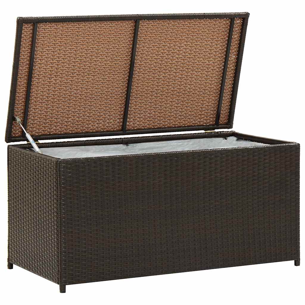 Vidaxl tuinbox 100x50x50 cm poly rattan bruin