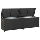 Vidaxl tuinbox 200x50x60 cm poly rattan zwart