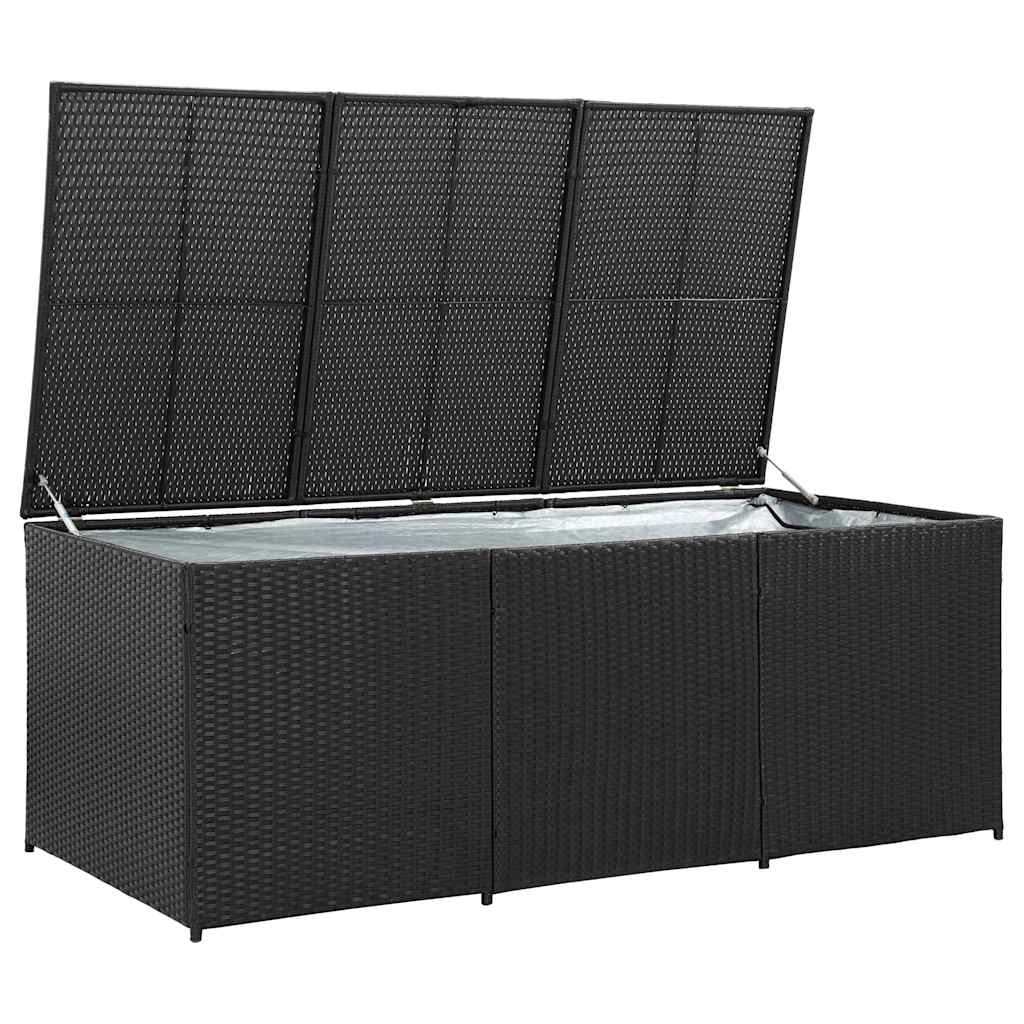 Vidaxl tuinbox 180x90x70 cm poly rattan zwart