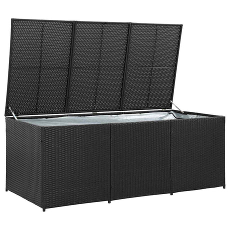Vidaxl tuinbox 180x90x70 cm poly rattan zwart