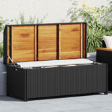Vidaxl tuinopbergbank 120 cm poly rattan zwart