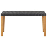 Vidaxl tuinbank 120 cm poly rattan en massief acaciahout zwart