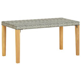 Vidaxl tuinbank 120 cm poly rattan en massief acaciahout grijs