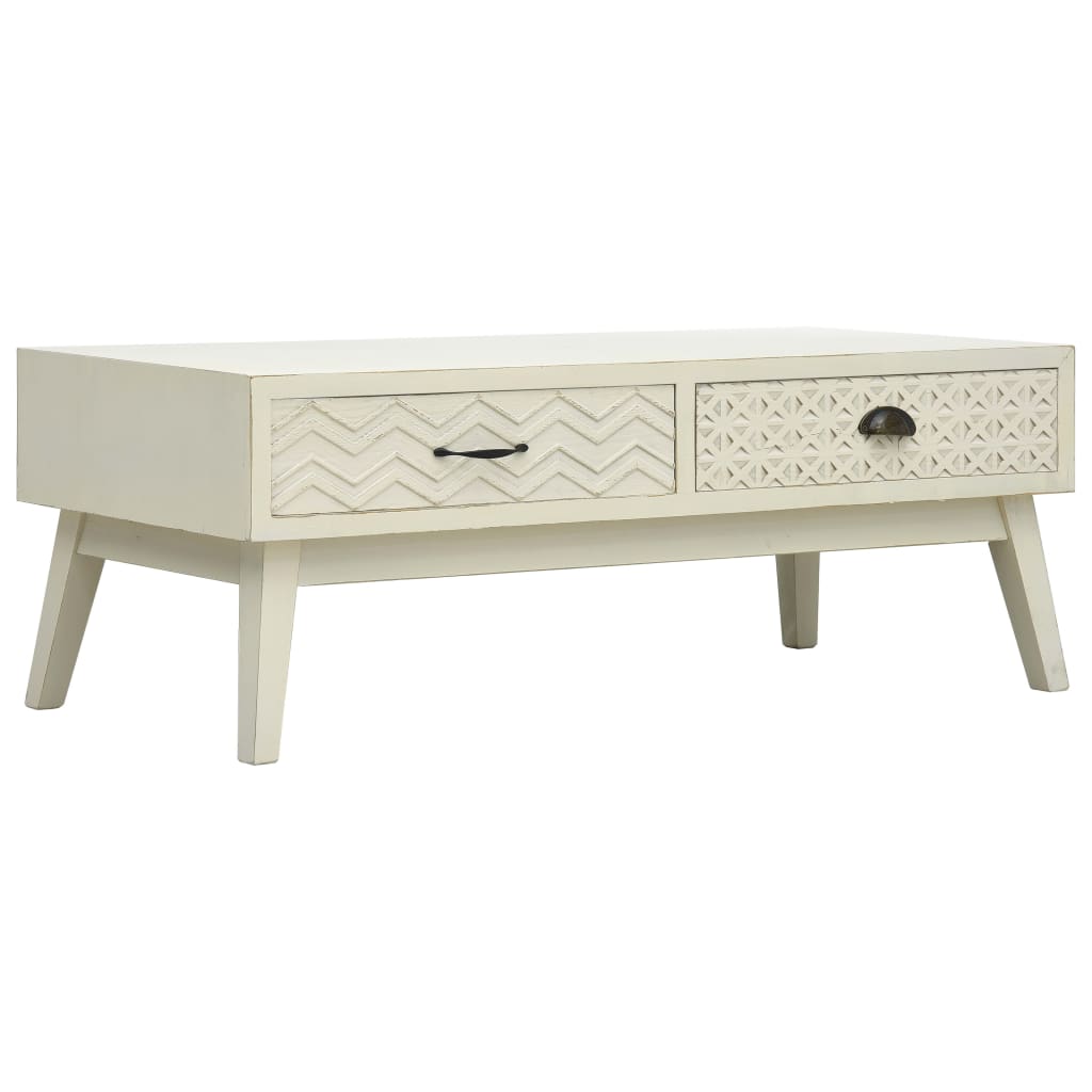 Vidaxl salontafel met 2 lades 110x50x40 cm bewerkt hout grijs